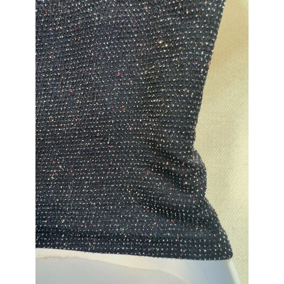 Urban Outfitters Womens Semi Sheer Sparkle Cami Tank Top Size m Black Glittery - Picture 7 of 10